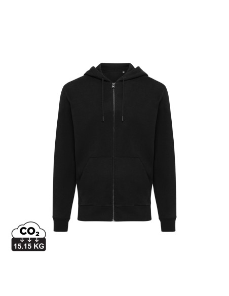 Felpa con cappuccio IQONIQ Abisko in cotone riciclato e zip